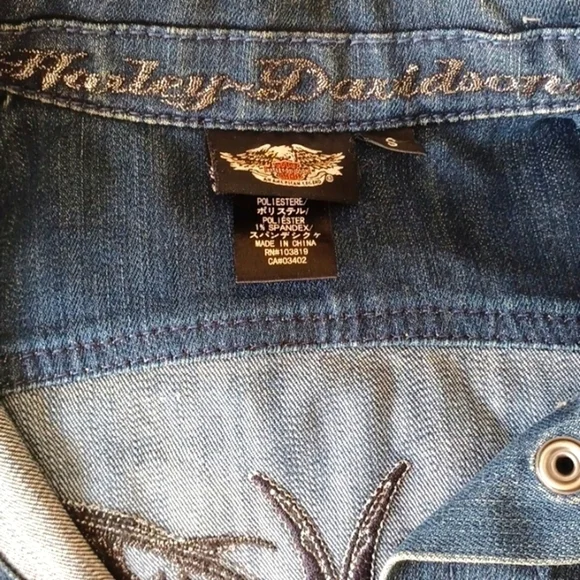 HARLEY Davidson Jeans Jacket. - Picture 6 of 10